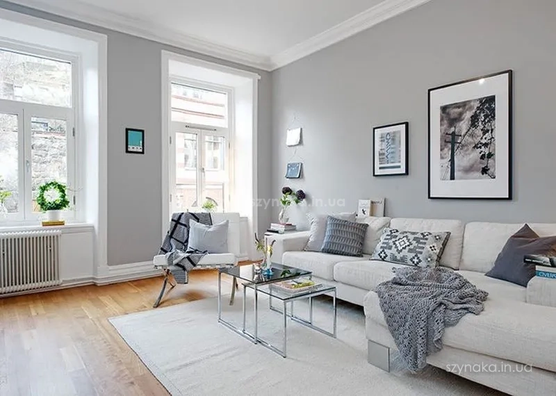 Гостиная в серых тонах Гостиная в серых тонах