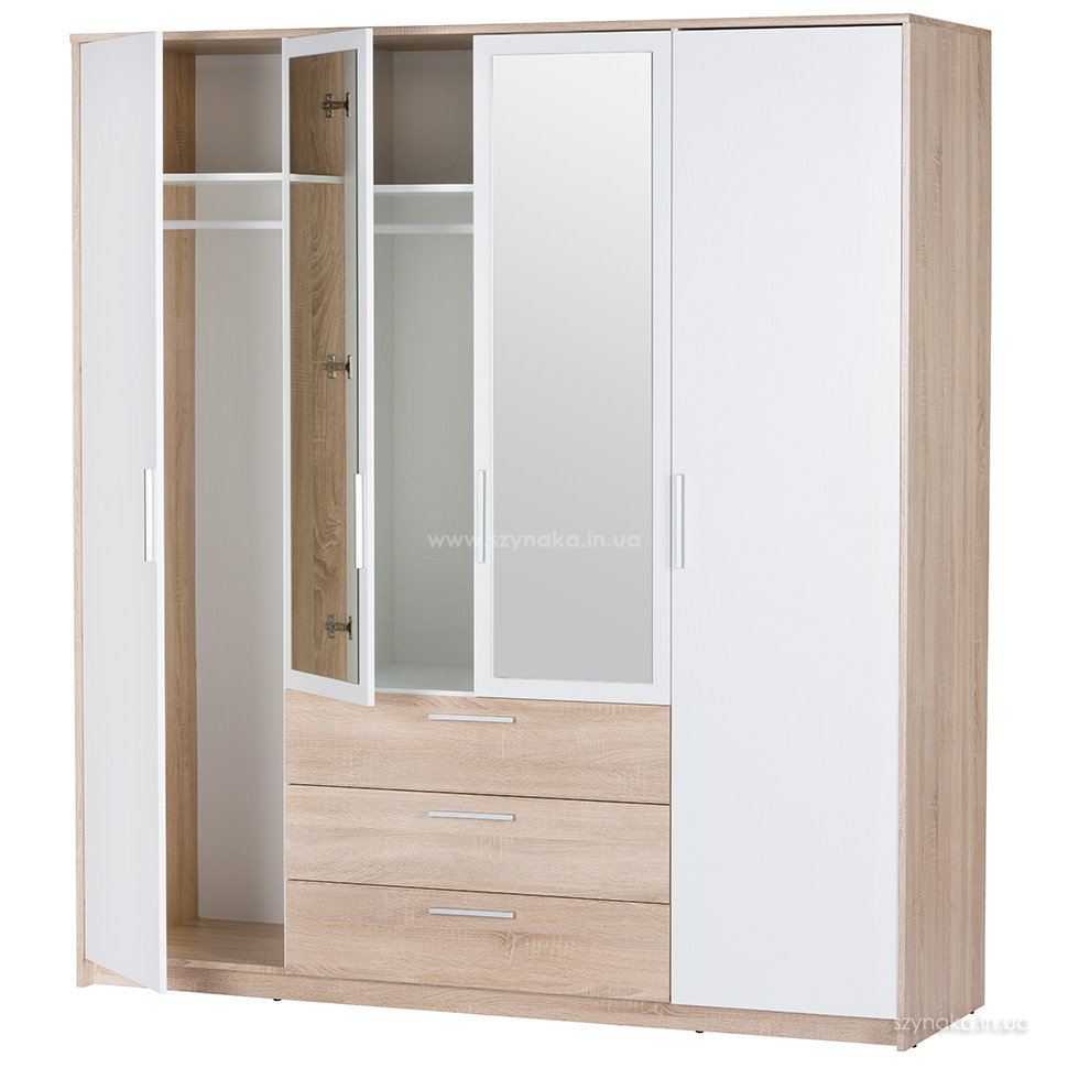 Шкаф 4д Szynaka Milo 02 с зеркалом Шкаф 4д Szynaka Milo 02 с зеркалом